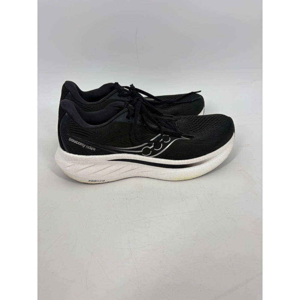 Saucony Shoes Ride 18 Black White Mesh Running Sneaker Womens Size 9